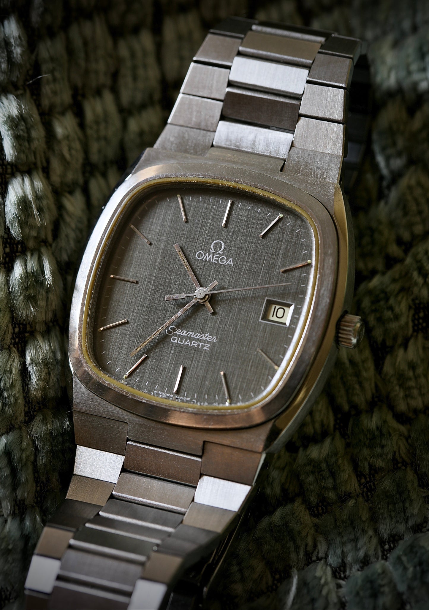 Omega Seamaster Quartz Calibre 1342 | Esfera Gris Original |Año 1976 | Brazalete Omega