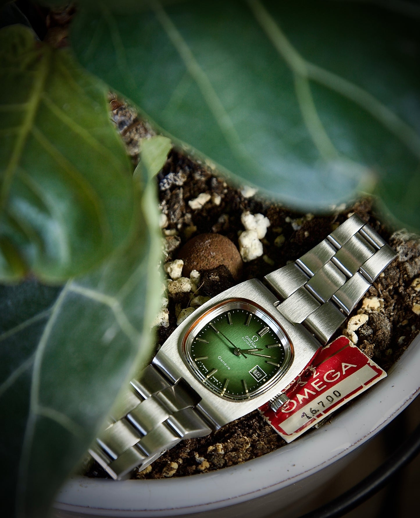 Omega Genève Mujer Automático 1974 – Ref. ST 766. 0012 – Esfera Verde Sunburst NOS