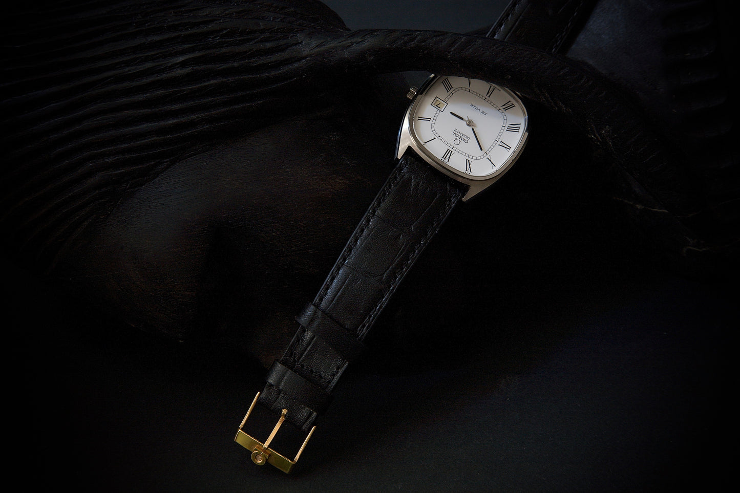 Omega De Ville Ref. 192. 0028 (1976) - NOS, white dial with Roman numerals