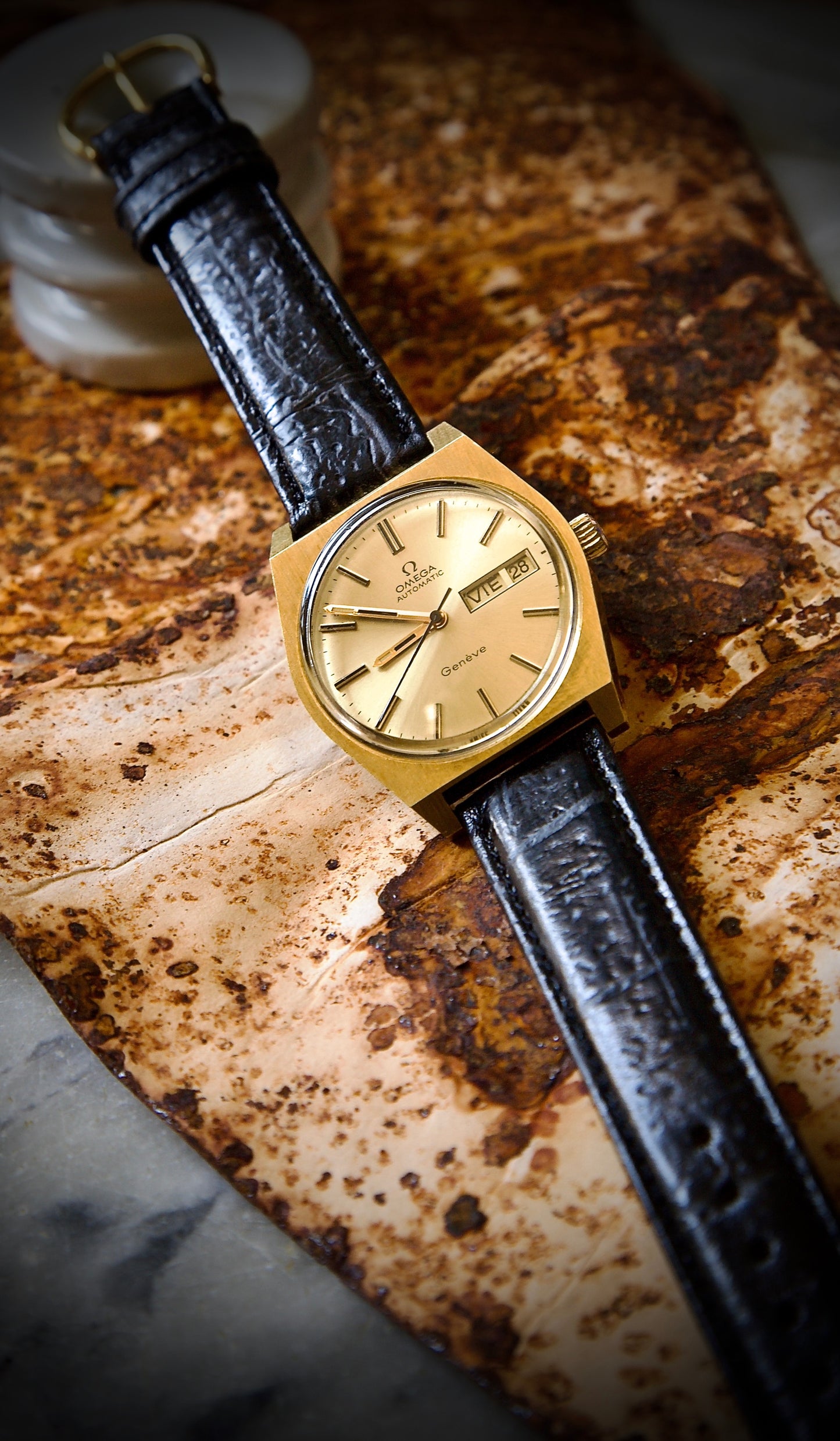 Omega Genève Automático Vintage Ref. 166. 0120 – Esfera Champagne | Calibre 1022