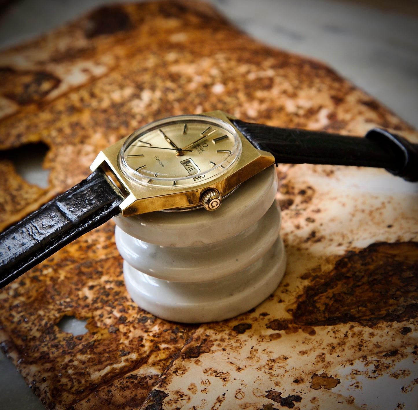 Omega Genève Automático Vintage Ref. 166. 0120 – Esfera Champagne | Calibre 1022