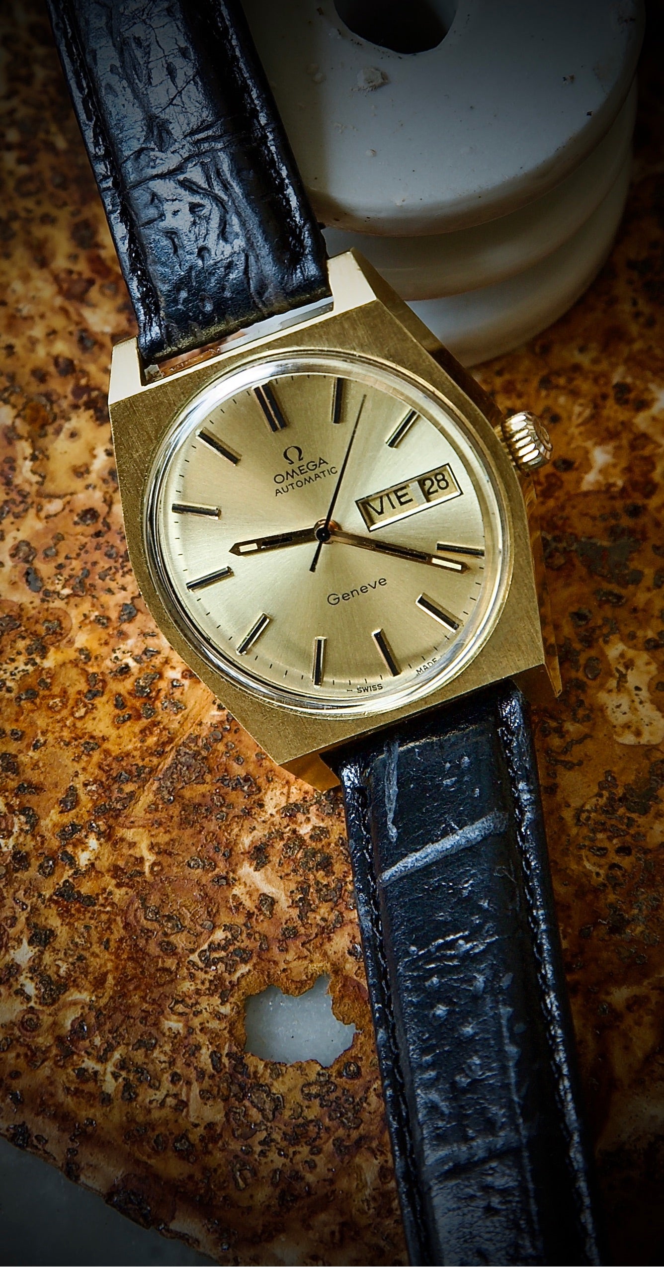 Omega Genève Automático Vintage Ref. 166. 0120 – Esfera Champagne | Calibre 1022