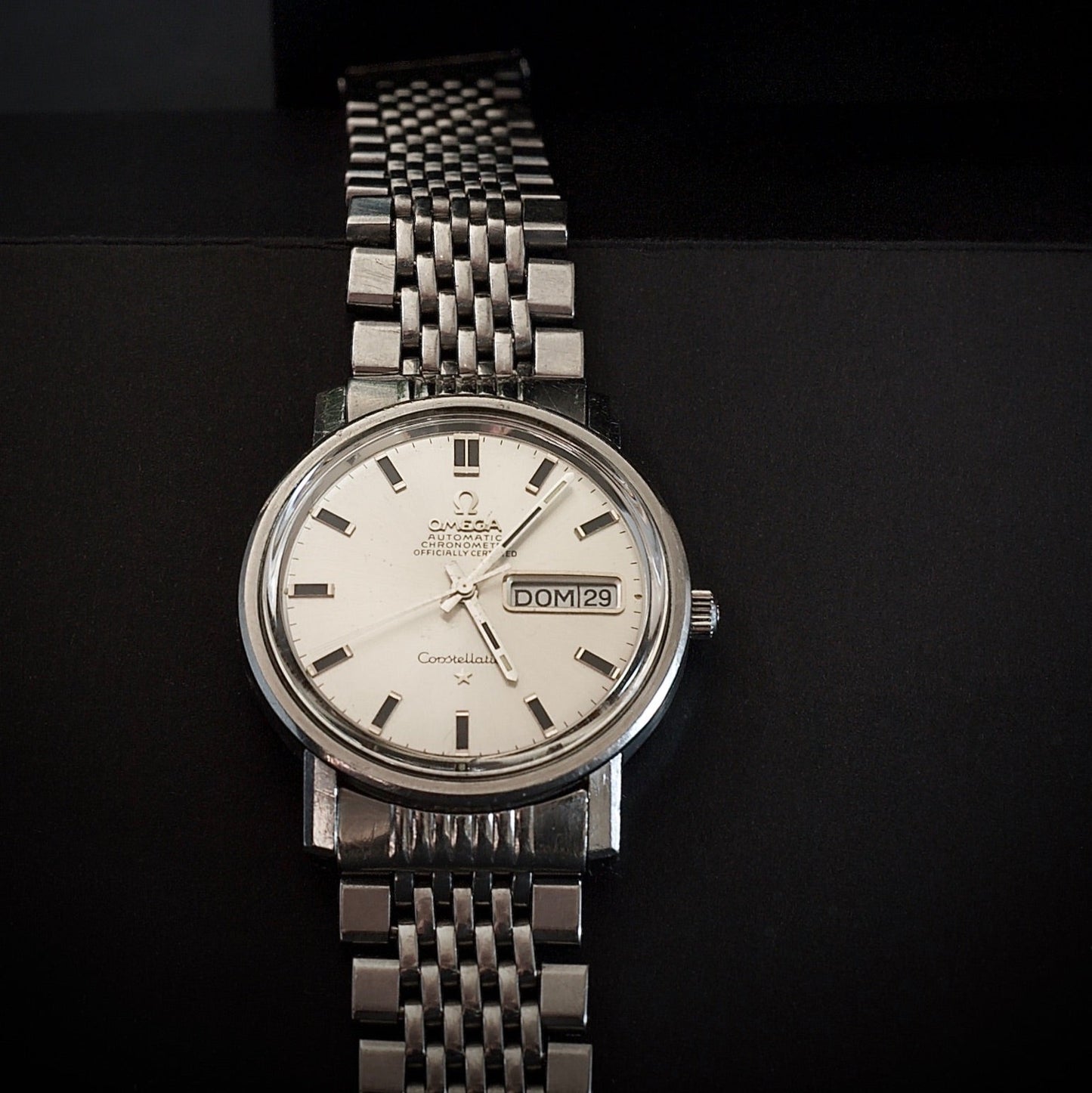 Omega Constellation de 1969 Ref. 168.016 | Esfera Blanca con Día y Fecha