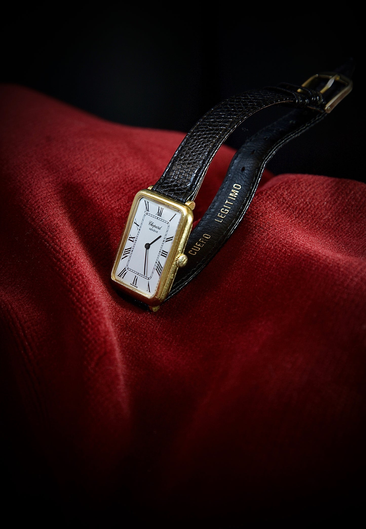 Chopard Tank Oro 18K – Cuerda Manual (Años 80)