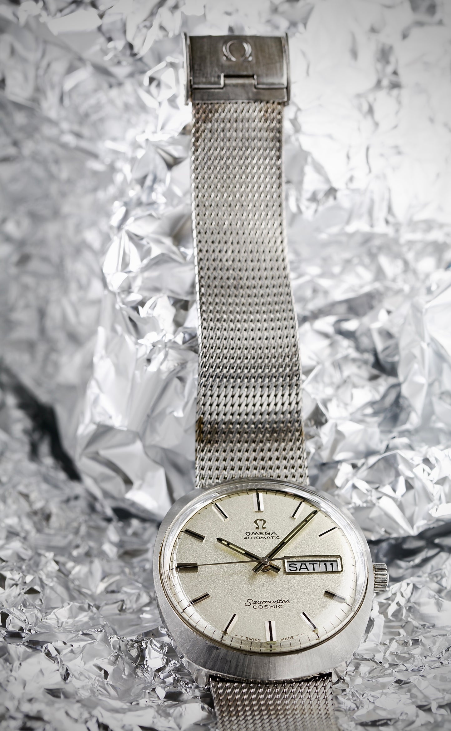 Omega Seamaster Cosmic Ref. 166.035 (1969) – Esfera Gris Espacial con Milanesa Omega Original