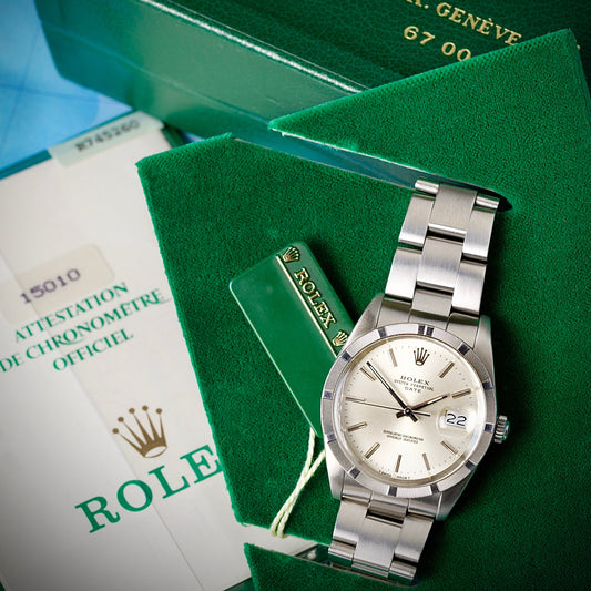 Rolex Oyster Perpetual Date Ref. 15010 FULL SET (1989) NOS (New Old Stock)