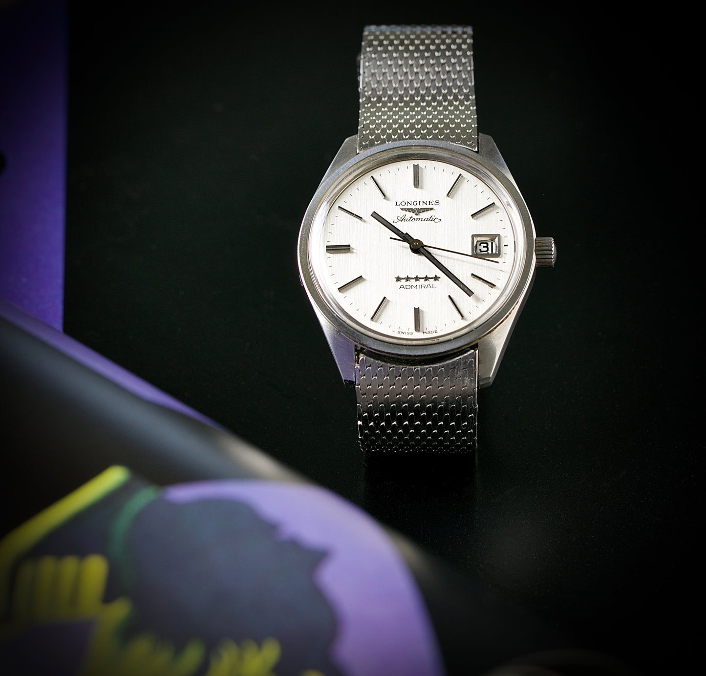 Longines Admiral Five Stars Automatic – New Old Stock con milanesa original