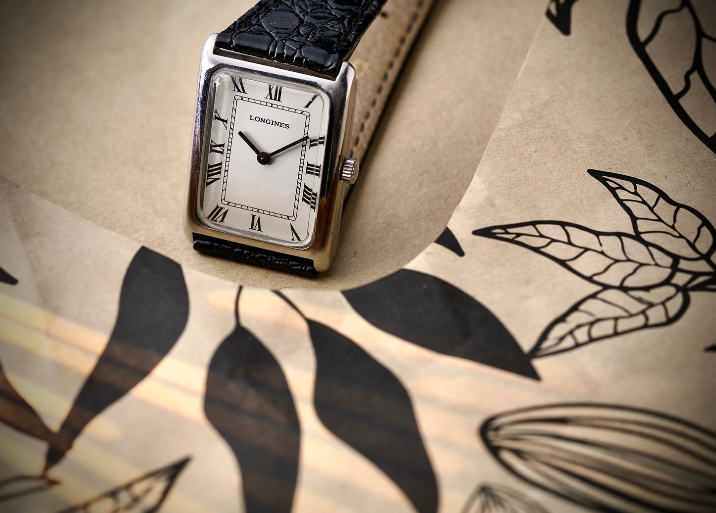 Longines Tank Vintage 1970s – Roman Dial – Cuerda Manual