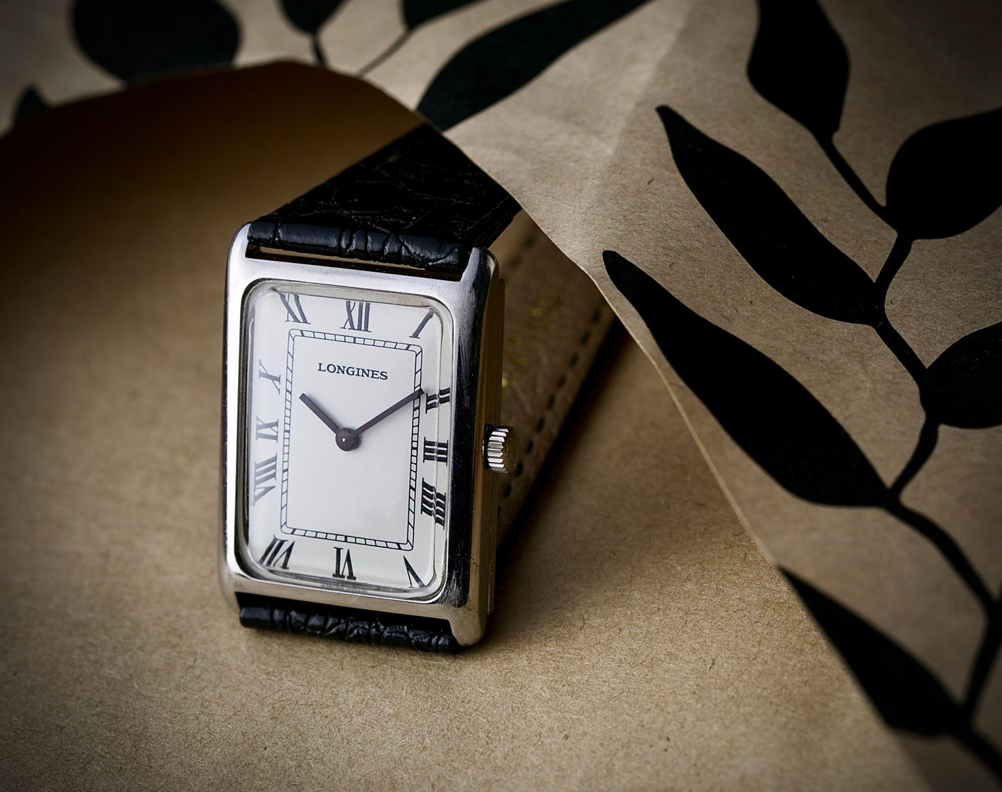 Longines Tank Vintage 1970s – Roman Dial – Cuerda Manual