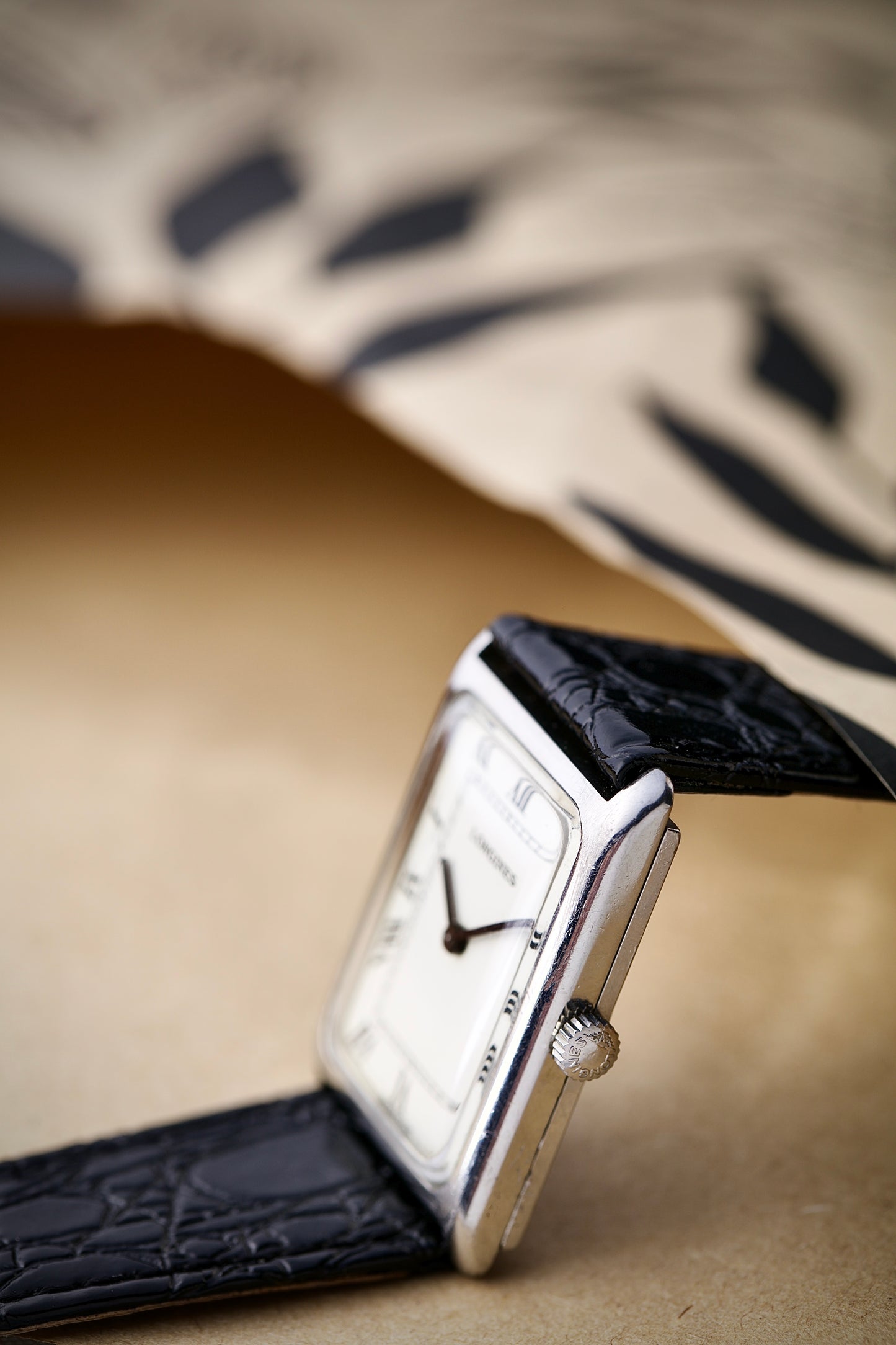 Longines Tank Vintage 1970s – Roman Dial – Cuerda Manual