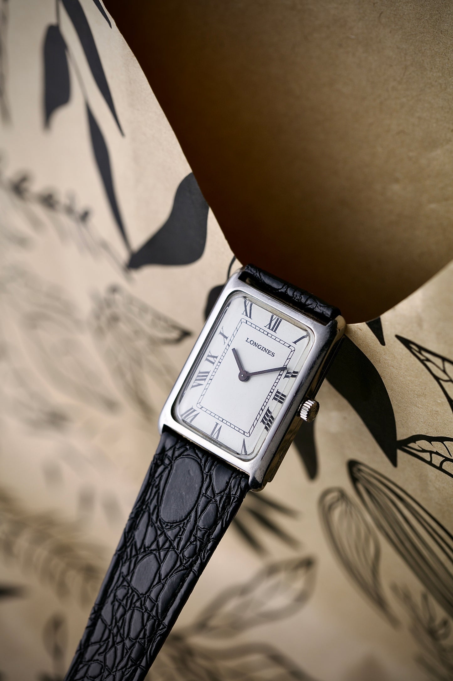 Longines Tank Vintage 1970s – Roman Dial – Cuerda Manual