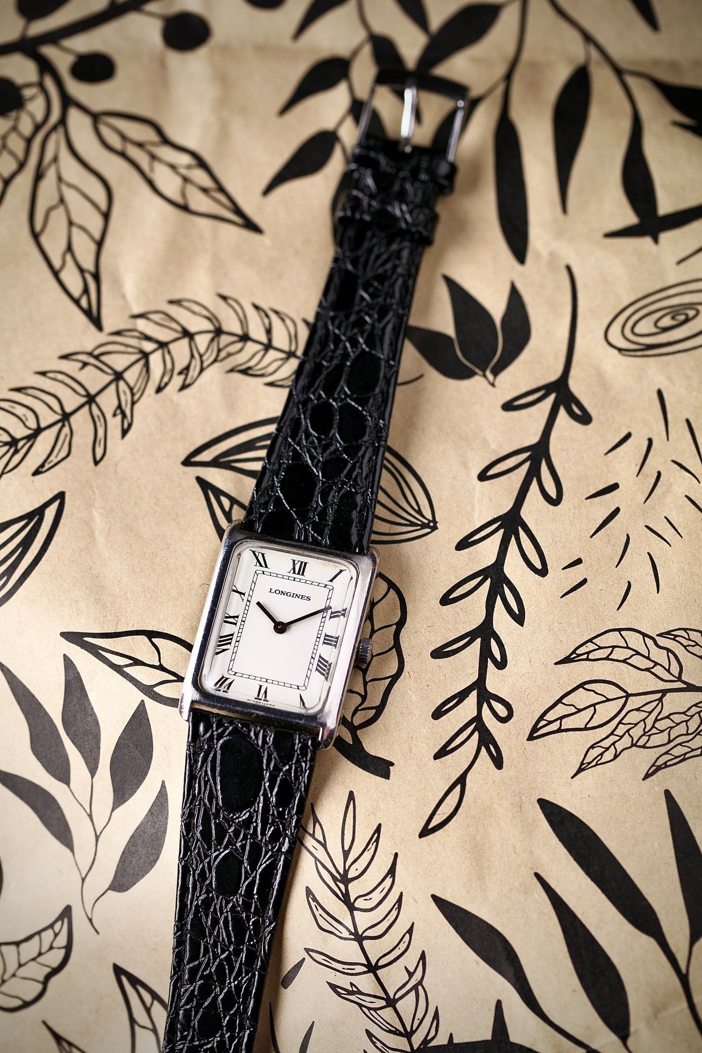 Longines Tank Vintage 1970s – Roman Dial – Cuerda Manual