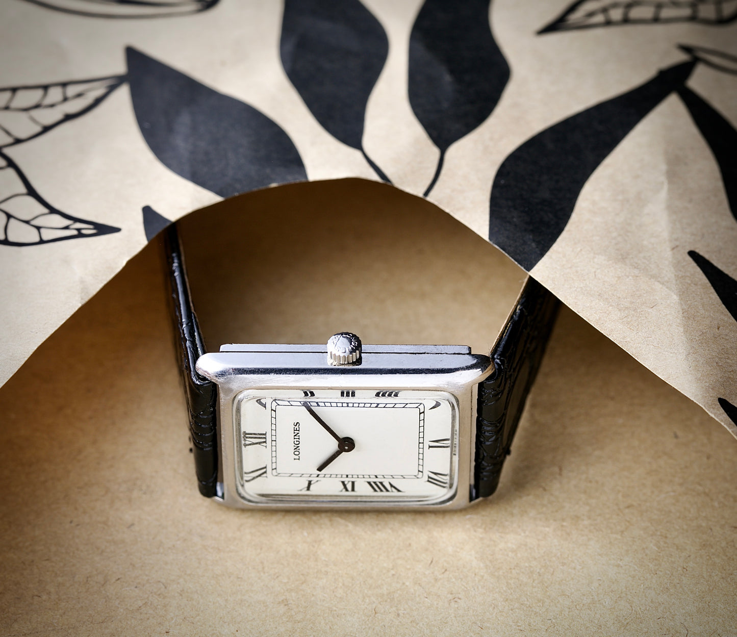 Longines Tank Vintage 1970s – Roman Dial – Cuerda Manual