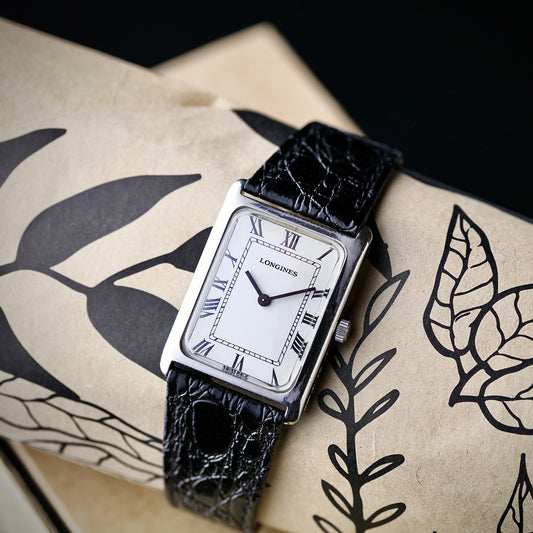 Longines Tank Vintage 1970s – Roman Dial – Cuerda Manual