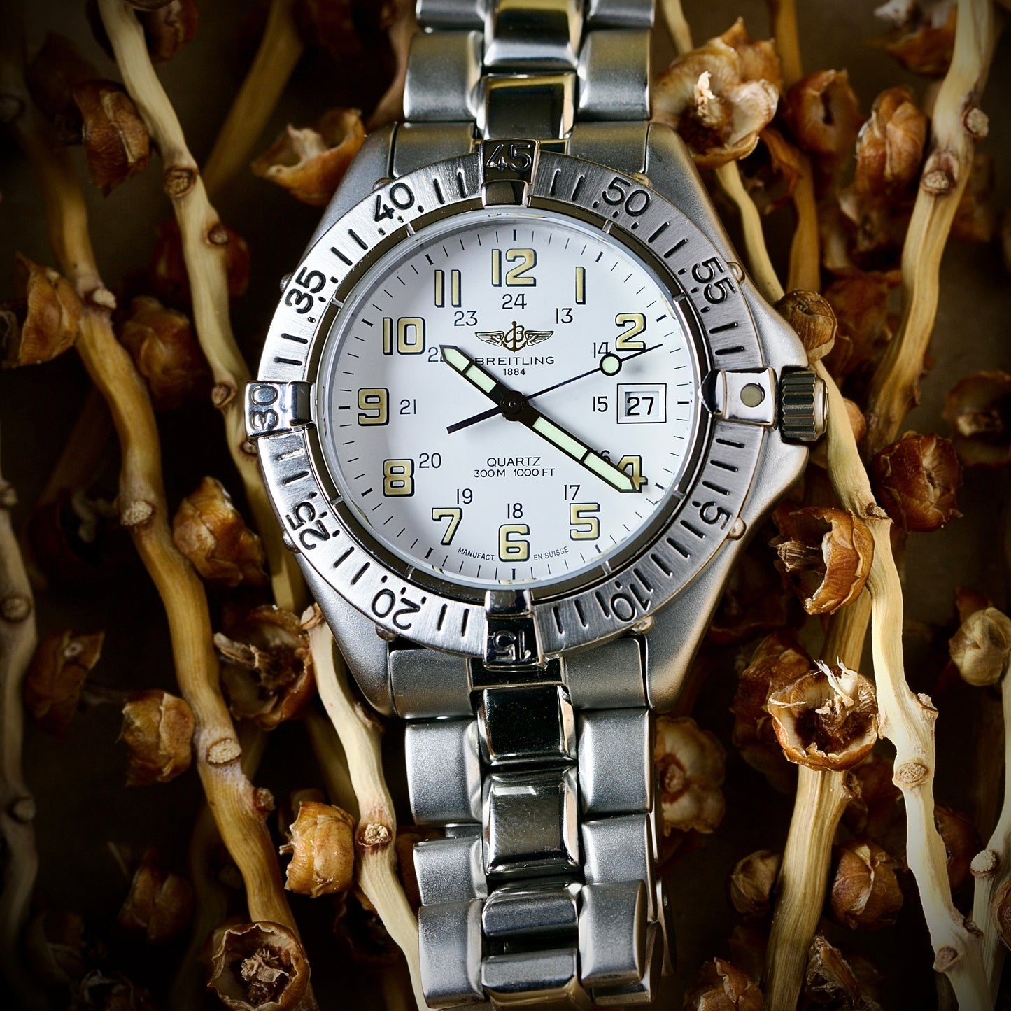 Breitling Colt A57035 Quartz Vintage – Esfera Blanca – 38mm – Finales de los 90