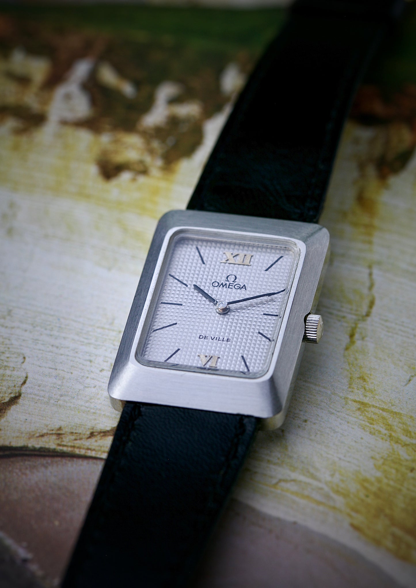 Omega De Ville NOS Vintage Grey Guilloché Dial – 1970s