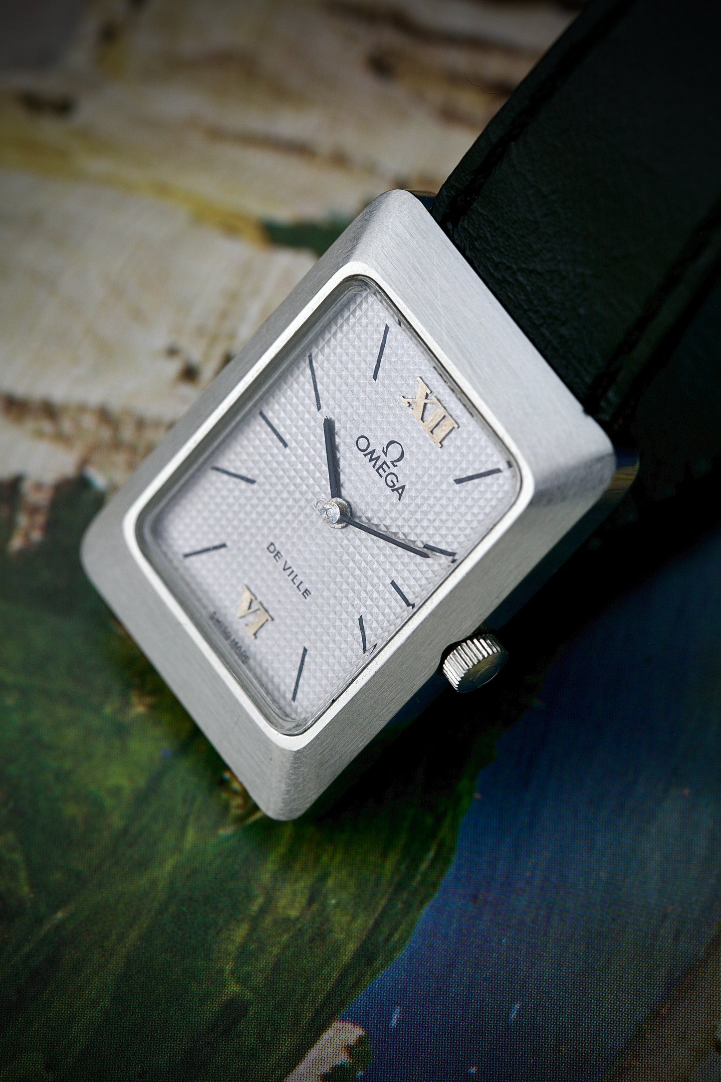 Omega De Ville NOS Vintage Grey Guilloché Dial – 1970s
