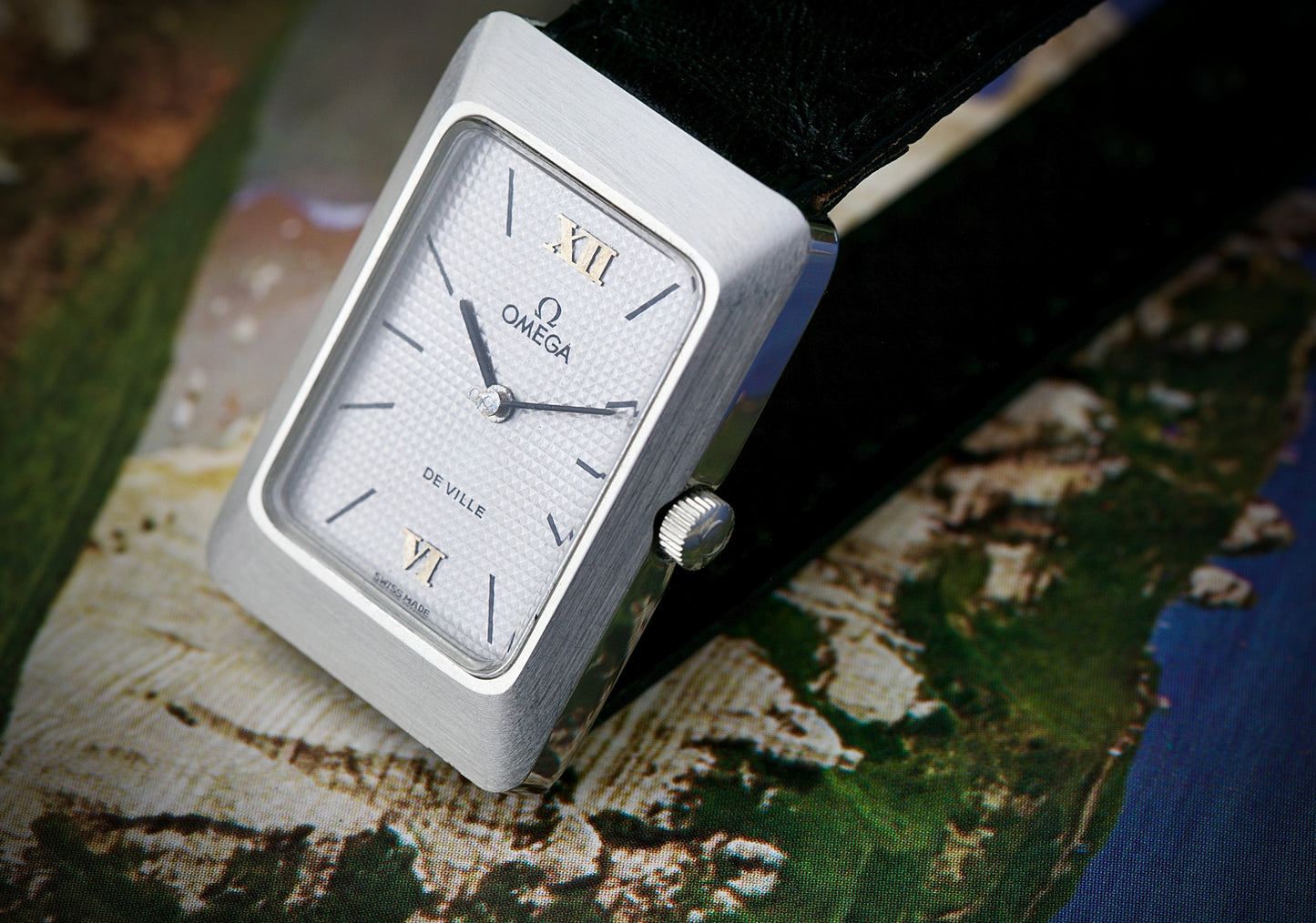 Omega De Ville NOS Vintage Grey Guilloché Dial – 1970s