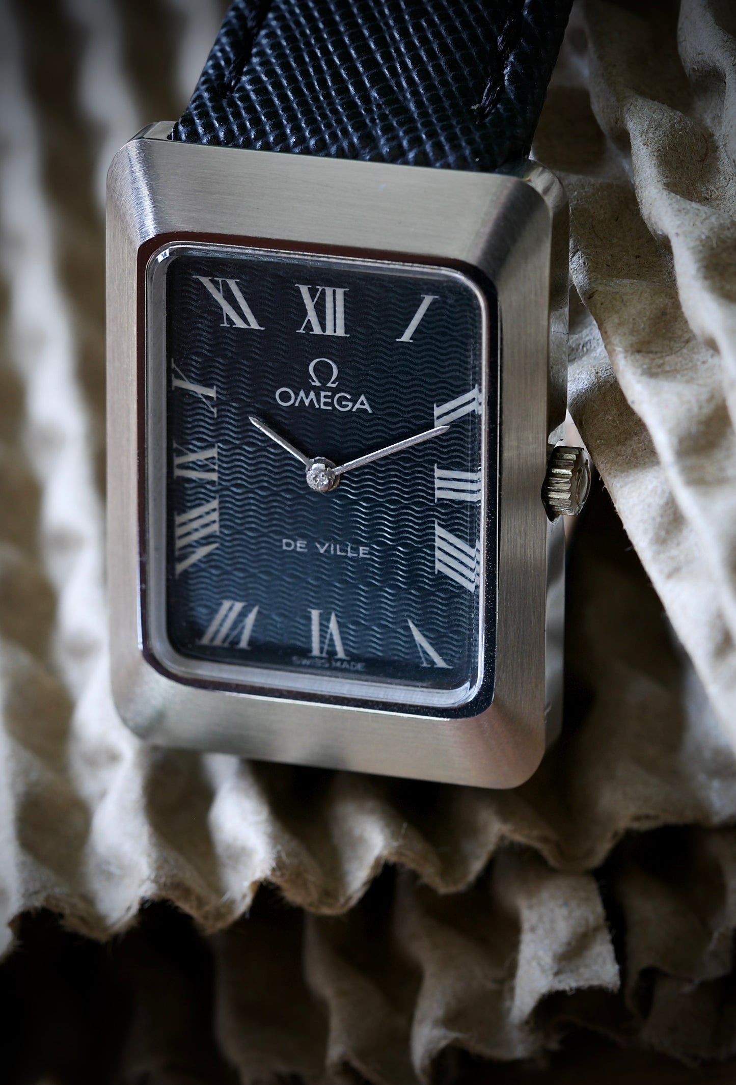 Omega De Ville NOS (New Old Stock) Esfera Azul Guilloché años 70
