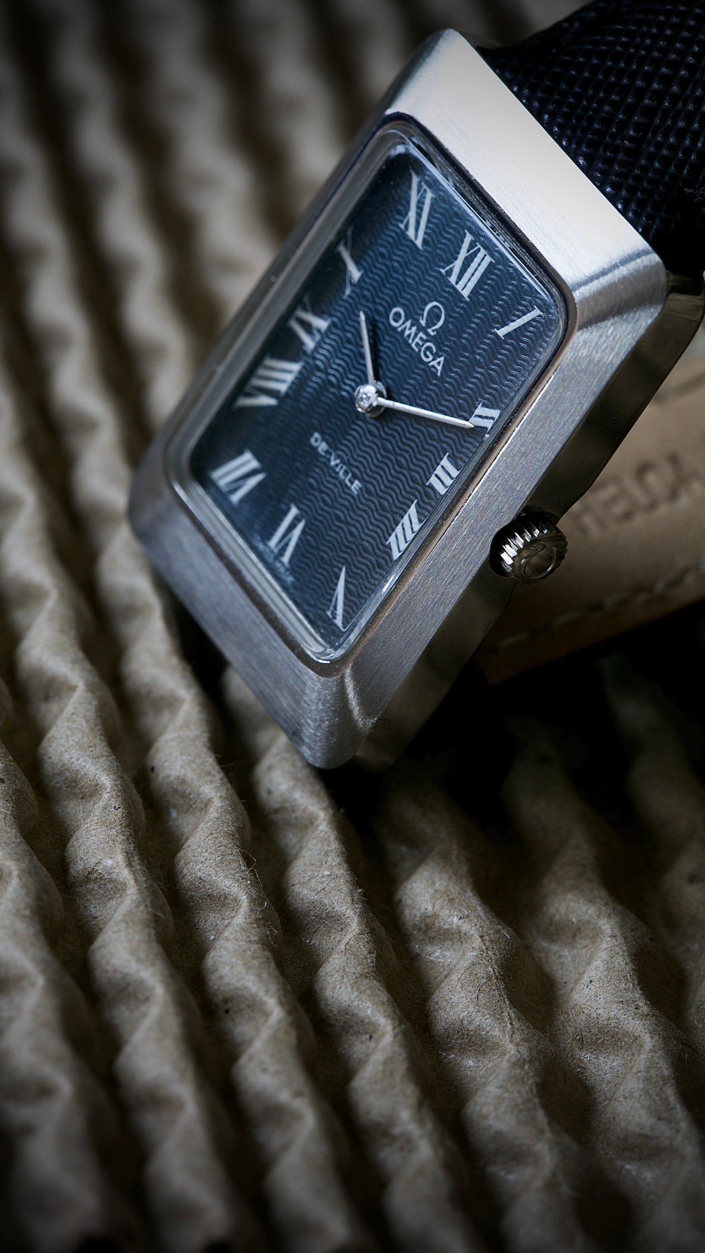 Omega De Ville NOS (New Old Stock) Esfera Azul Guilloché años 70