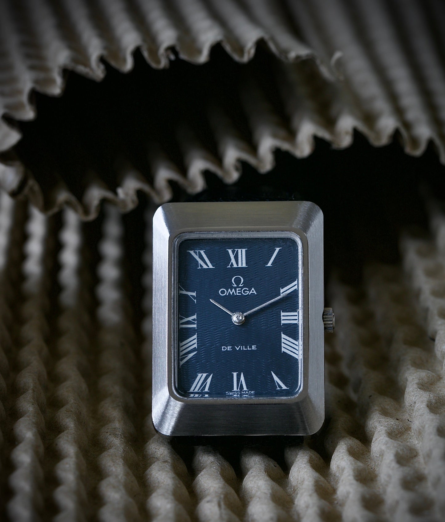Omega De Ville NOS (New Old Stock) Esfera Azul Guilloché años 70