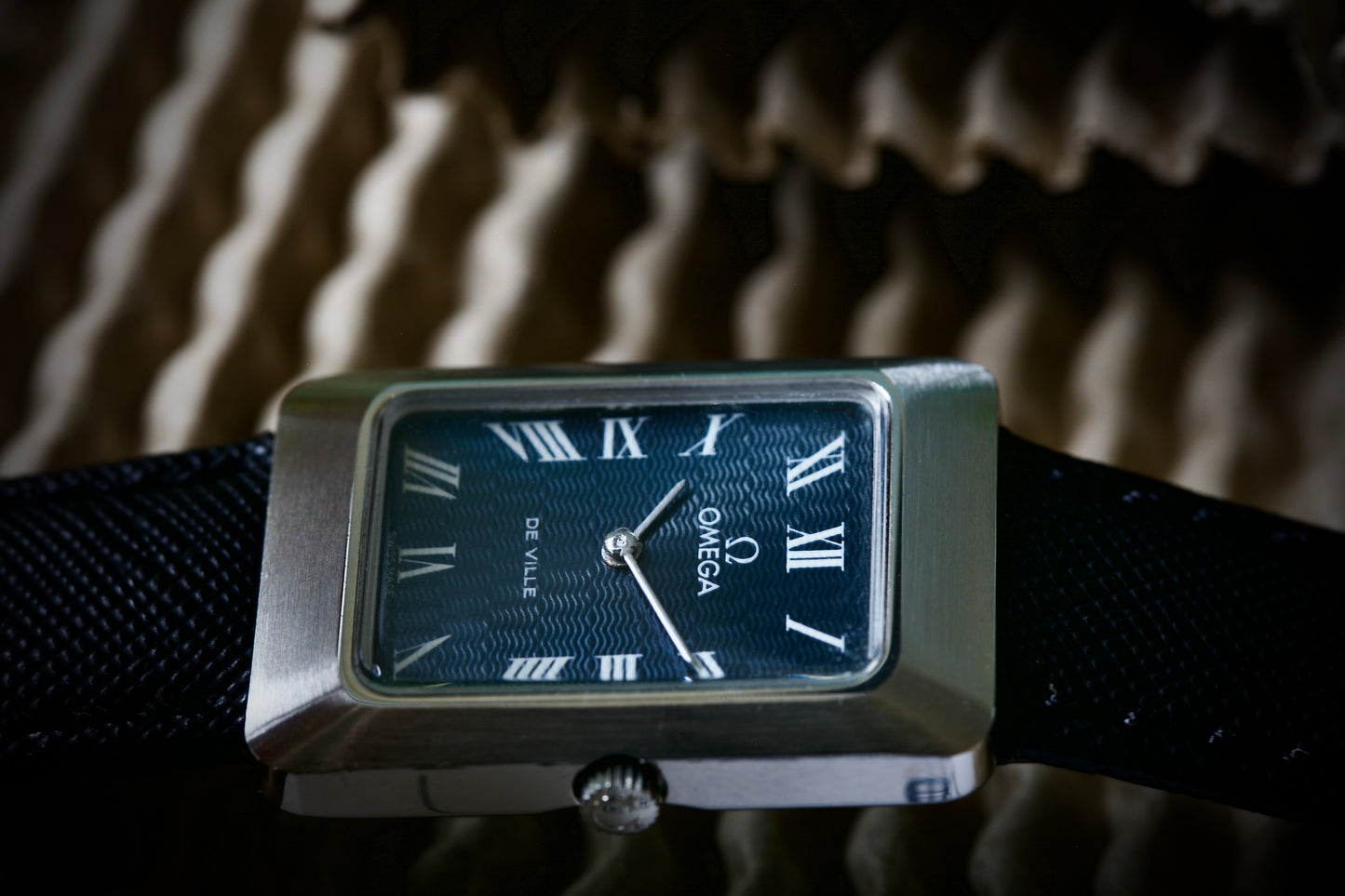 Omega De Ville NOS (New Old Stock) Esfera Azul Guilloché años 70