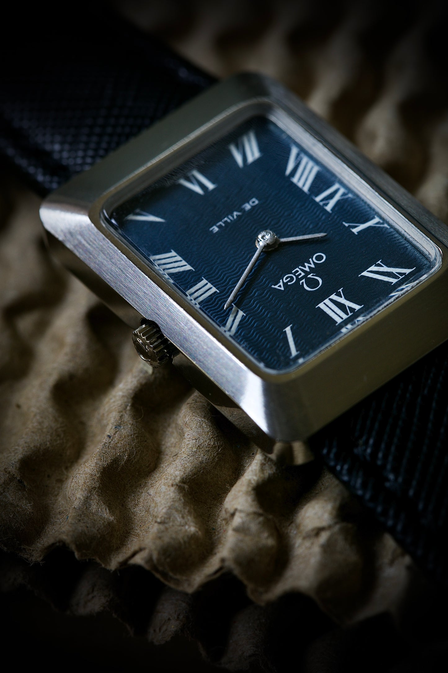 Omega De Ville NOS (New Old Stock) Esfera Azul Guilloché años 70