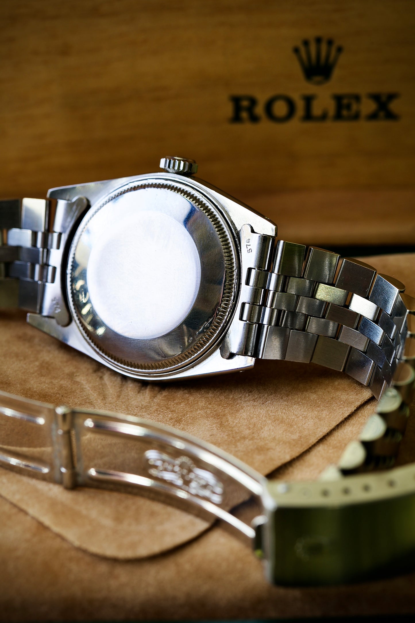 Rolex Oyster Perpetual Date Ref. 15000 Automatic 34 mm Jubilee (1986) – With Original Rolex Box
