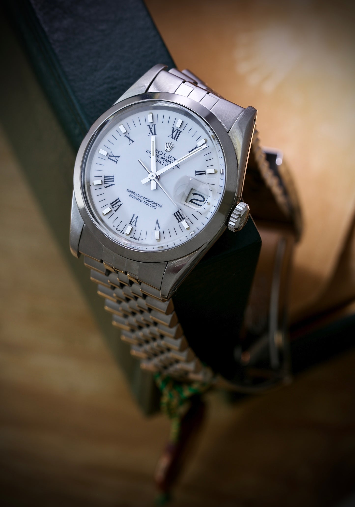 Rolex Oyster Perpetual Date Ref. 15000 Automatic 34 mm Jubilee (1986) – With Original Rolex Box
