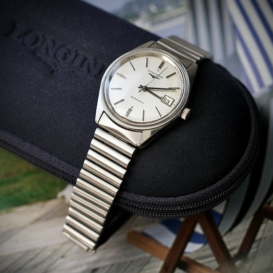 Longines Automático de 1979 con Brazalete y Estuche Original – Esfera Gris