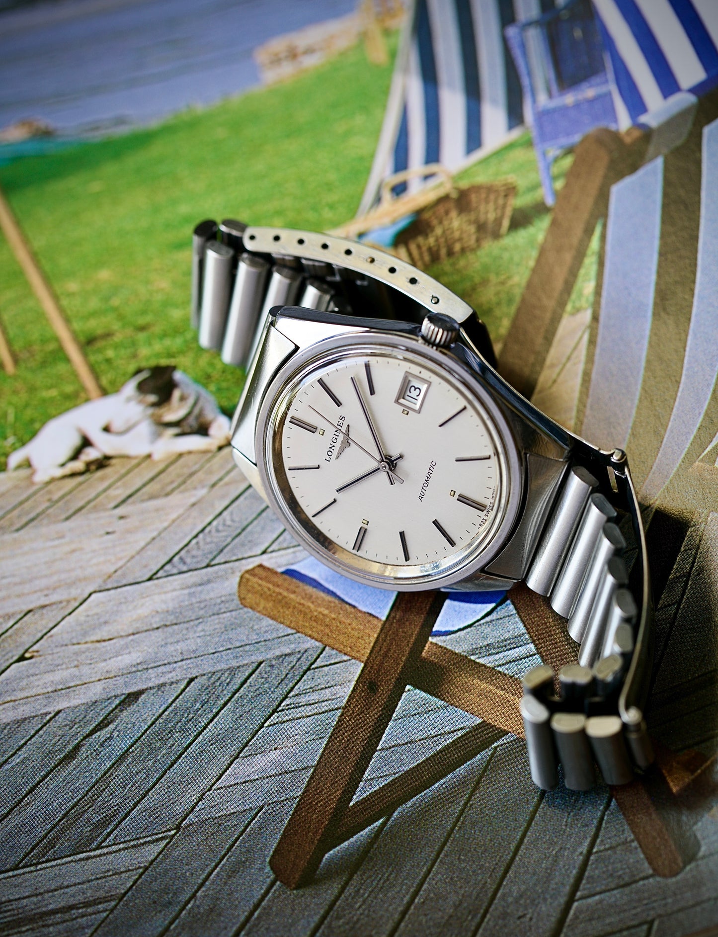 Longines Automatic 1979 with Original Bracelet & Box – Grey Dial