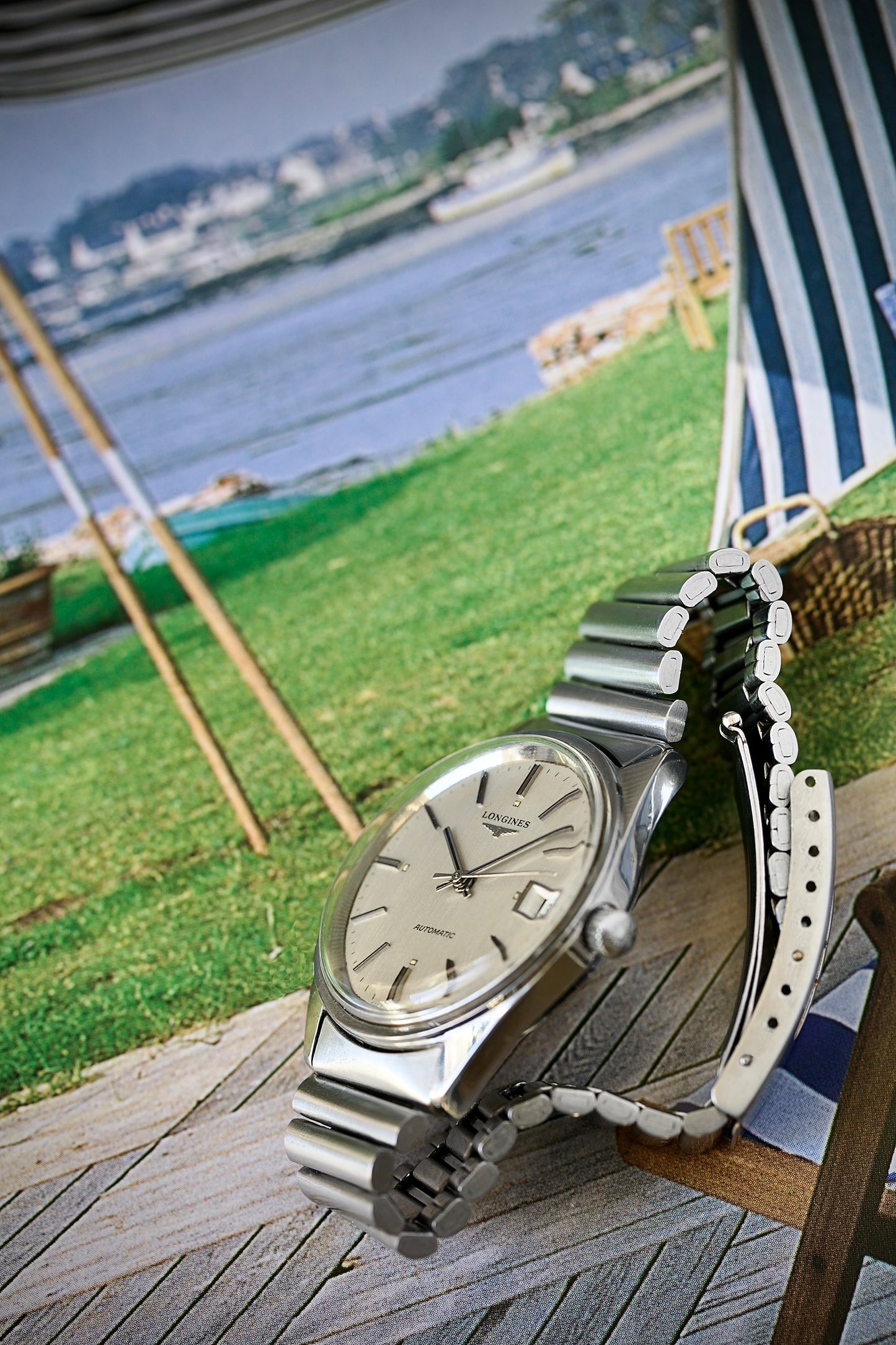 Longines Automatic 1979 with Original Bracelet & Box – Grey Dial
