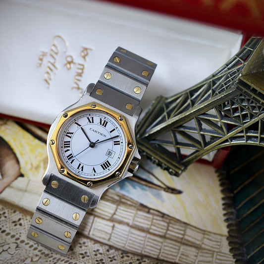 Cartier Santos Octagon Automático Ref. 2966 Estuche y Documentación (1981)