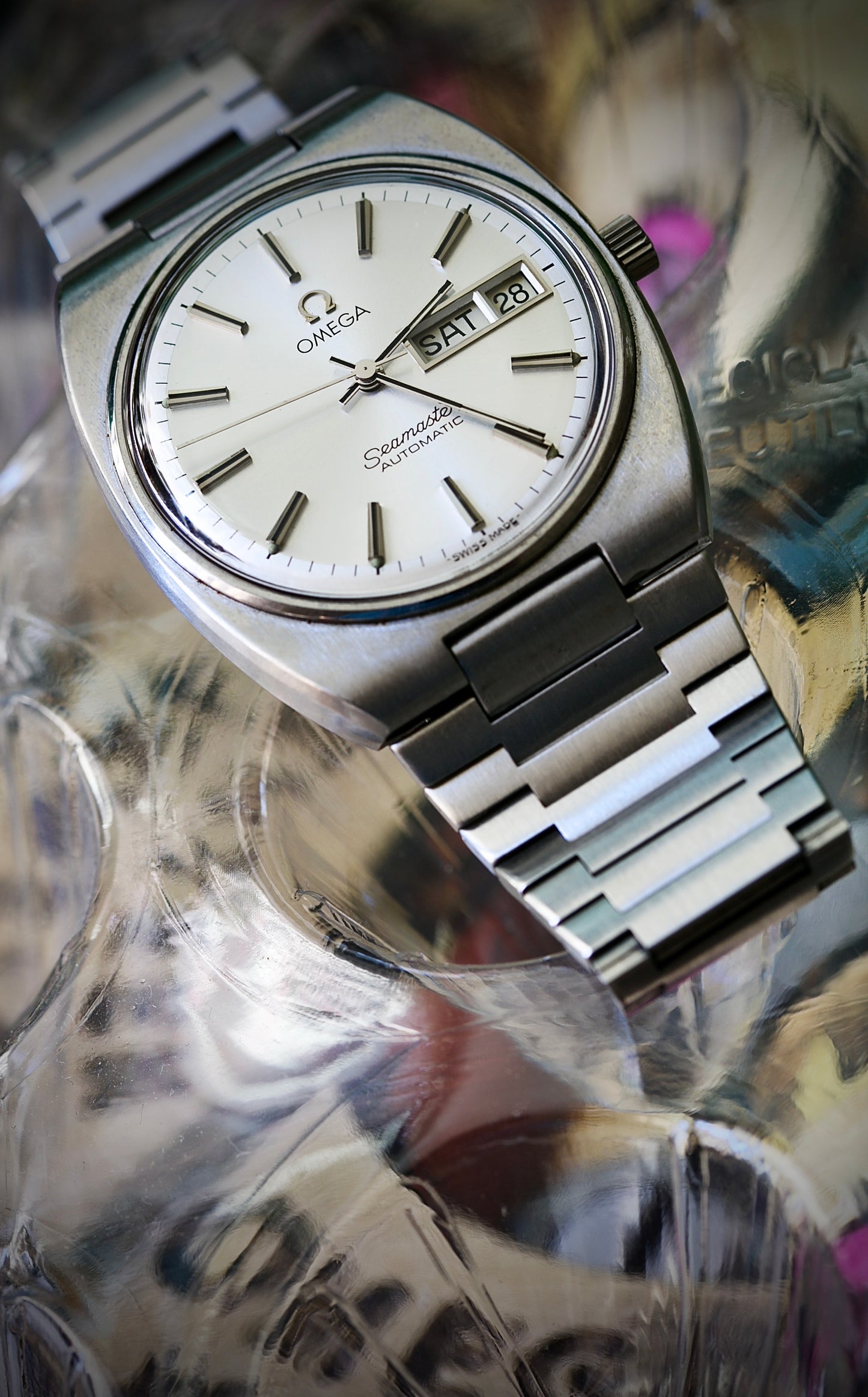 Omega Seamaster Automatic Day-Date Silver Dial Ref. 166. 0216 –  1970s
