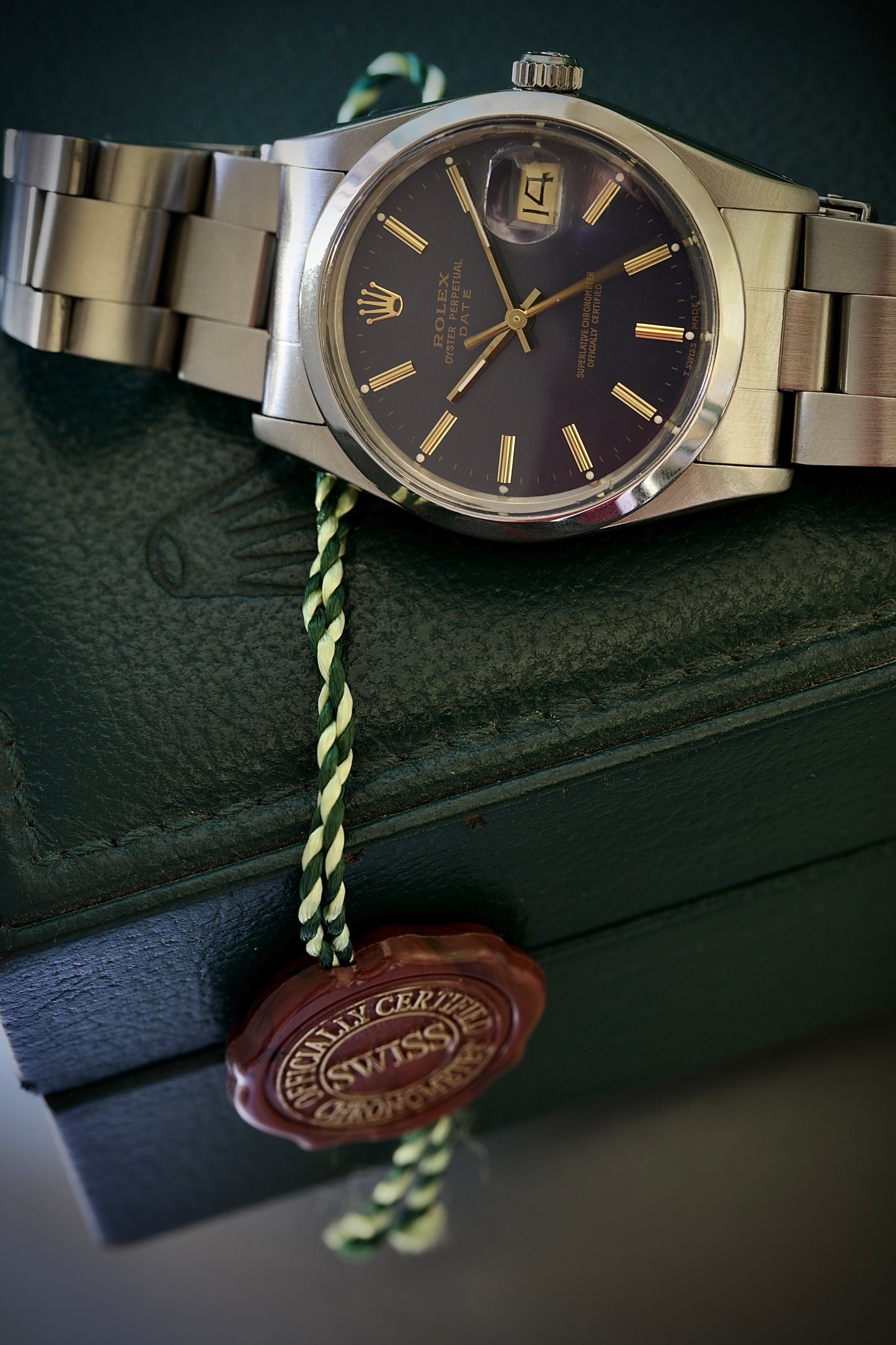 Rolex Oyster Perpetual Date Automático 34 mm Azul – Año 1986 – Estuche Original Rolex
