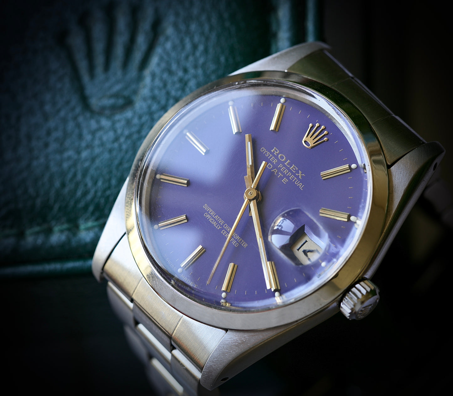 Rolex Oyster Perpetual Date Automático 34 mm Azul – Año 1986 – Estuche Original Rolex
