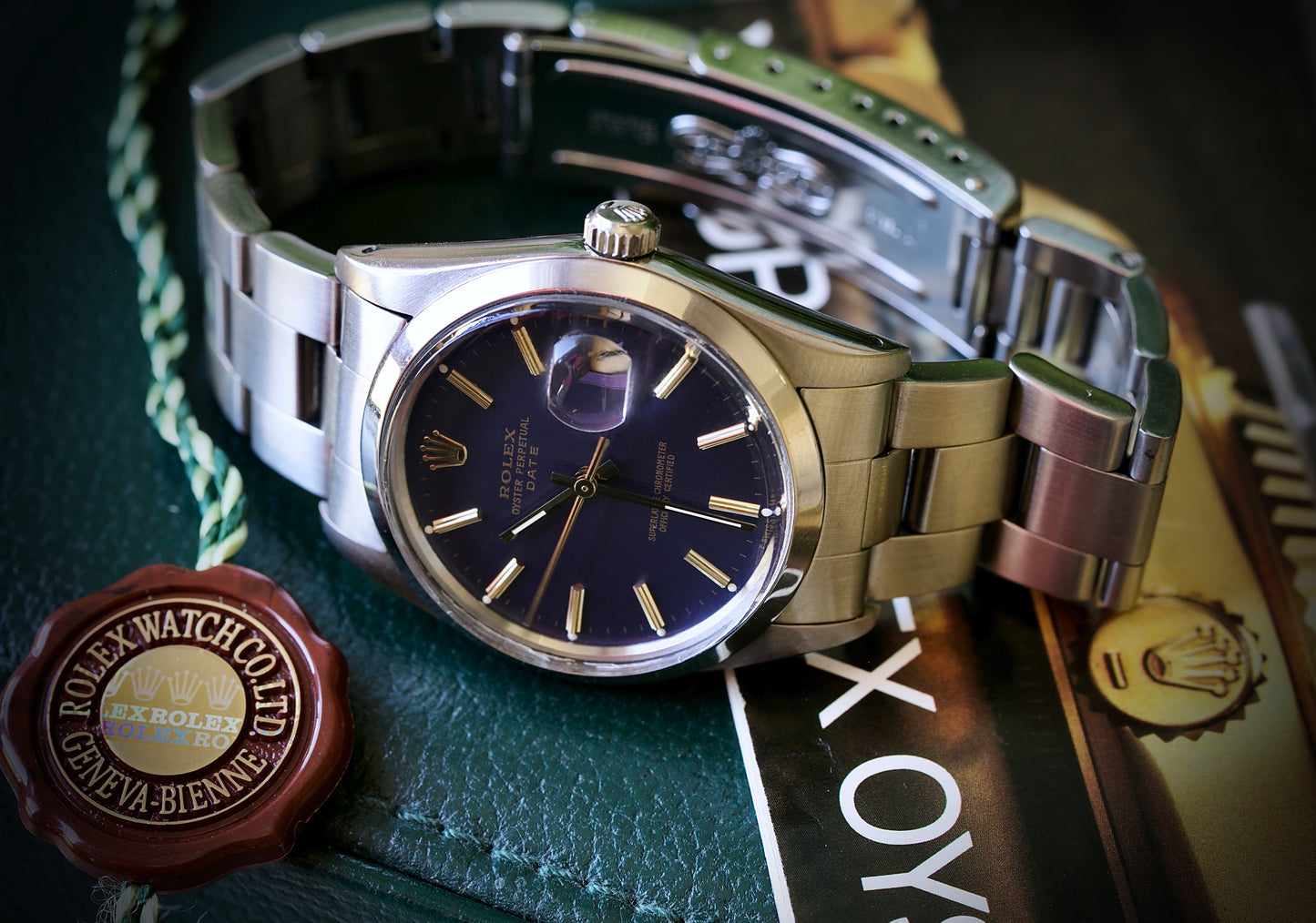 Rolex Oyster Perpetual Date Automático 34 mm Azul – Año 1986 – Estuche Original Rolex