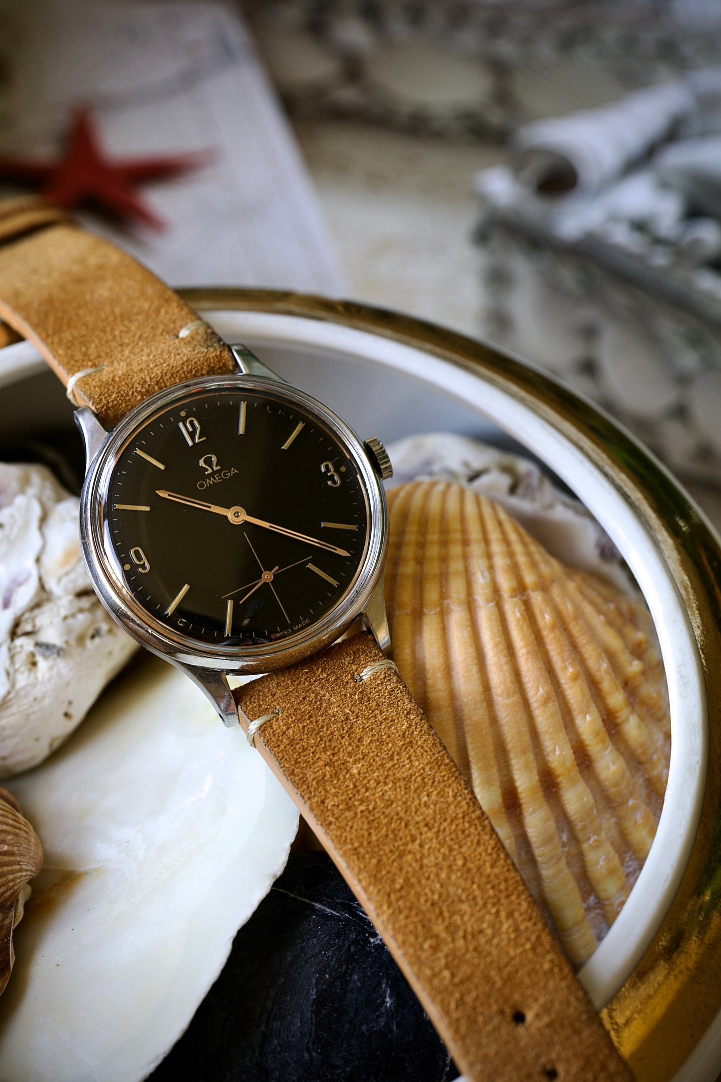 Omega Cuerda Manual Negro