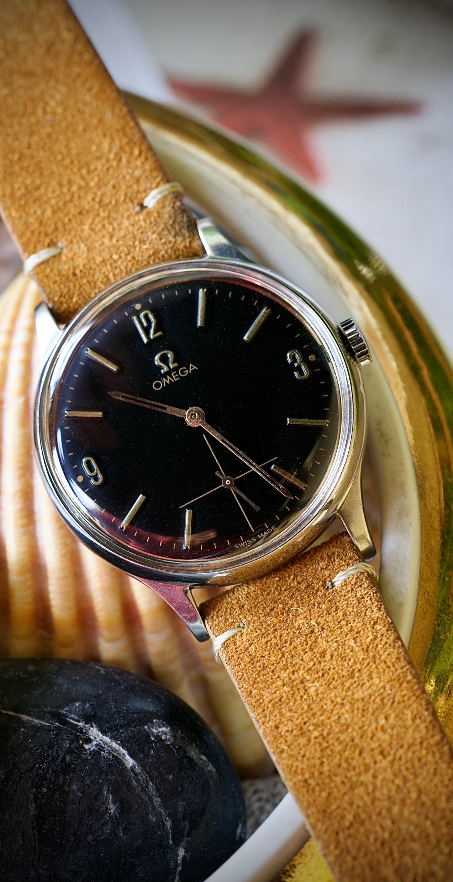 Omega Cuerda Manual Negro