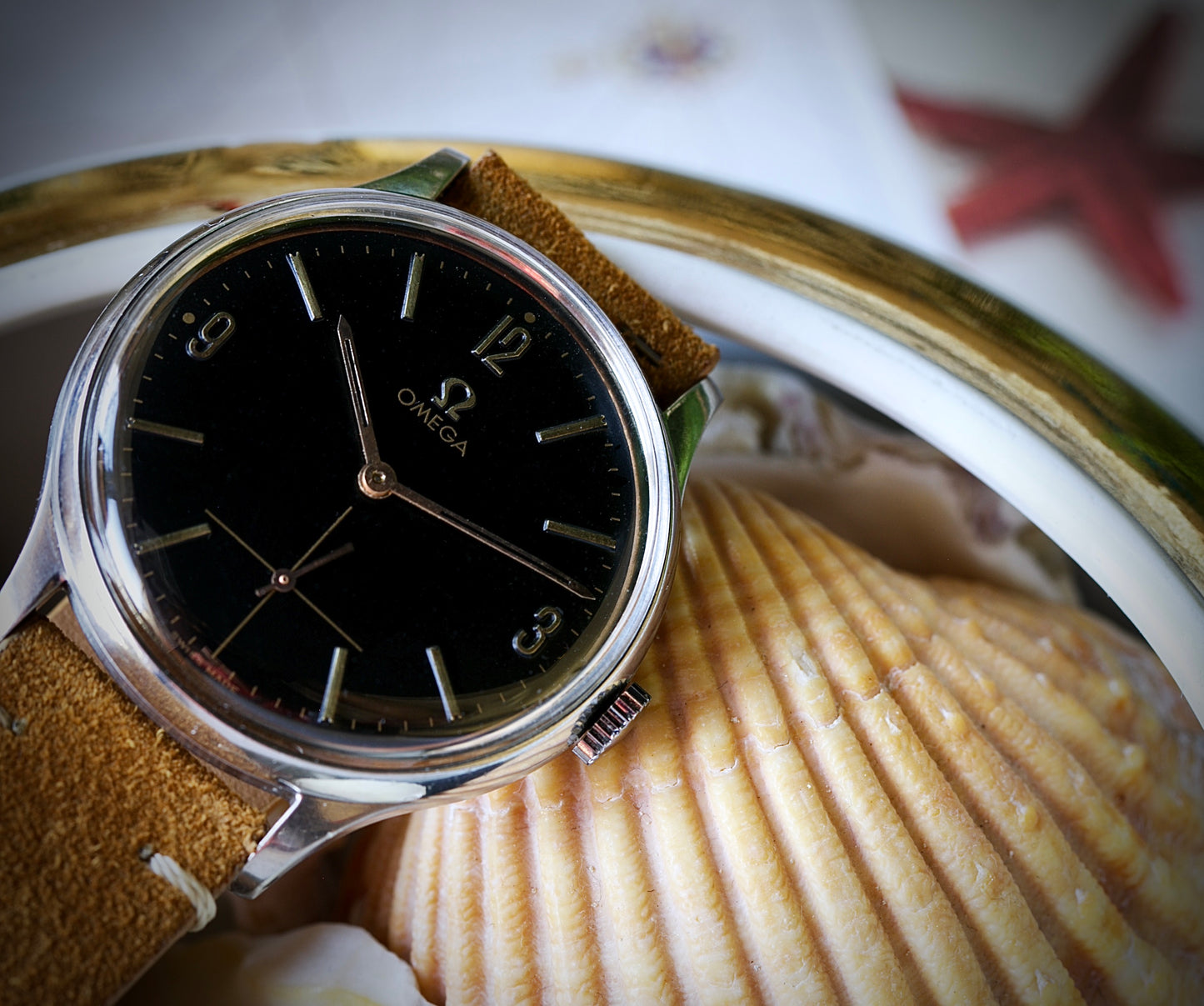 Omega Cuerda Manual Negro