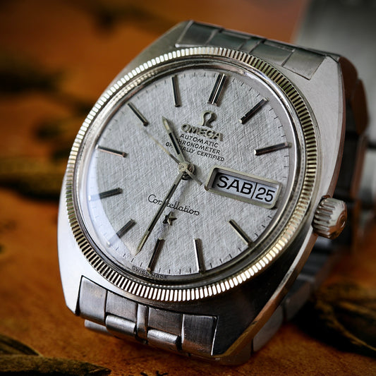 Omega Constellation C-Shape Ref. 168.029 – (1970) White Gold Fluted Bezel