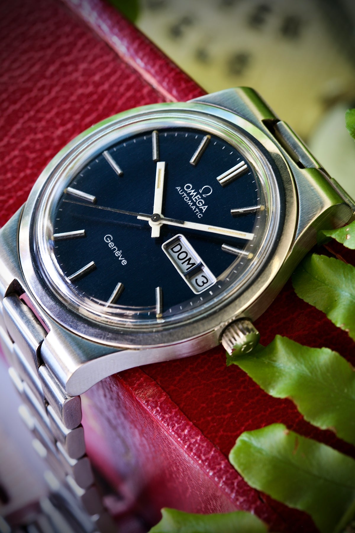 Omega Genève Ref. 166. 0174 Automático con Esfera Azul | Estuche Original Omega | Años 70