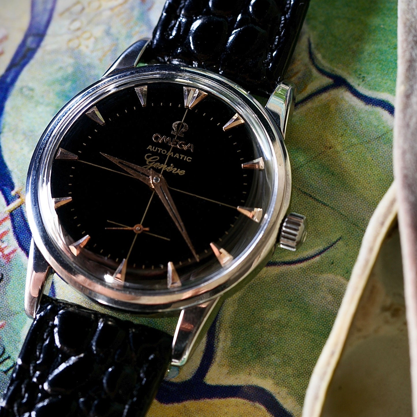 Omega Genève Automático 1958 – Esfera Negra Restaurada