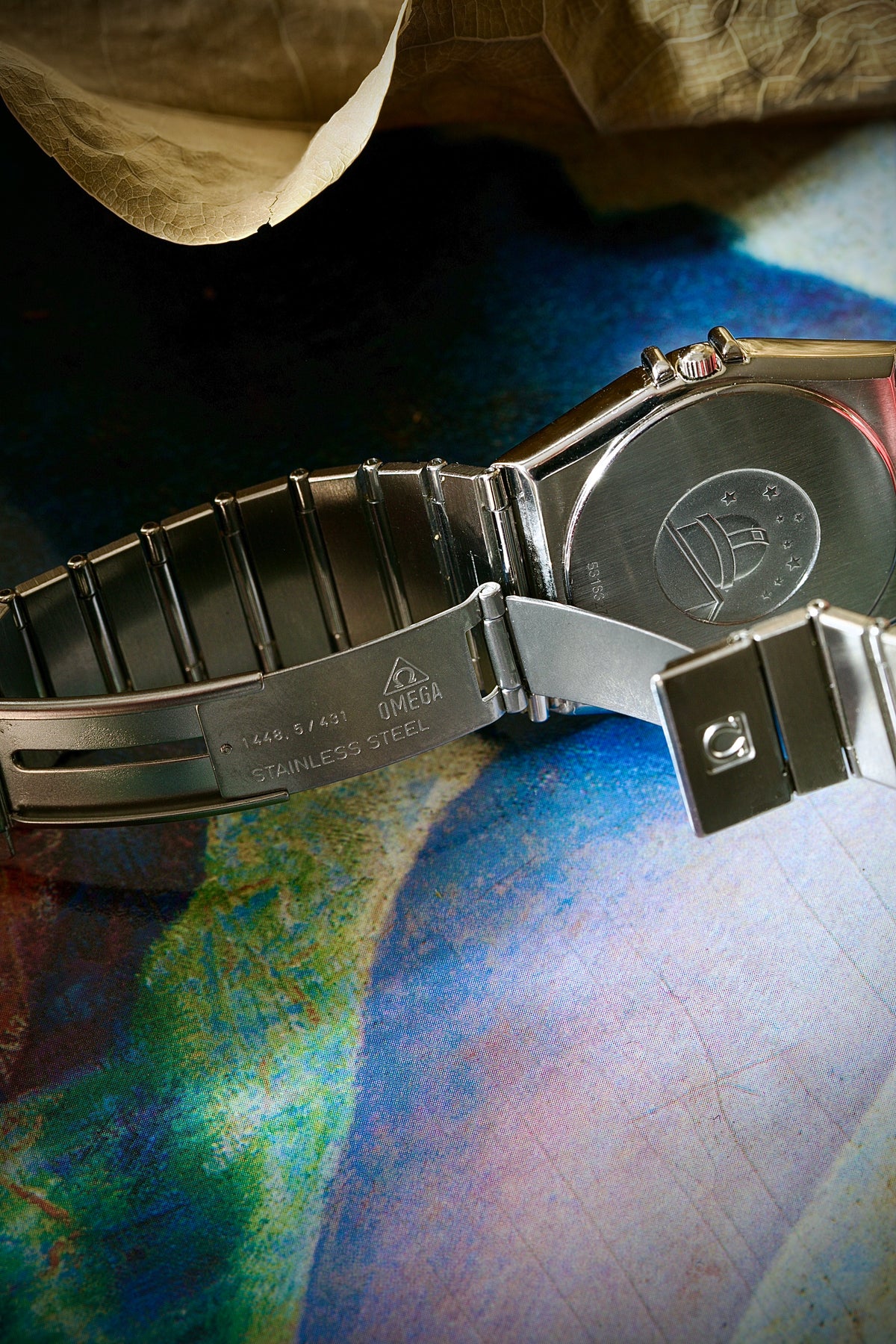 Omega Constellation Manhattan Ref. 396. 1070  – Silver Dial & Blue Hands- Year 1991
