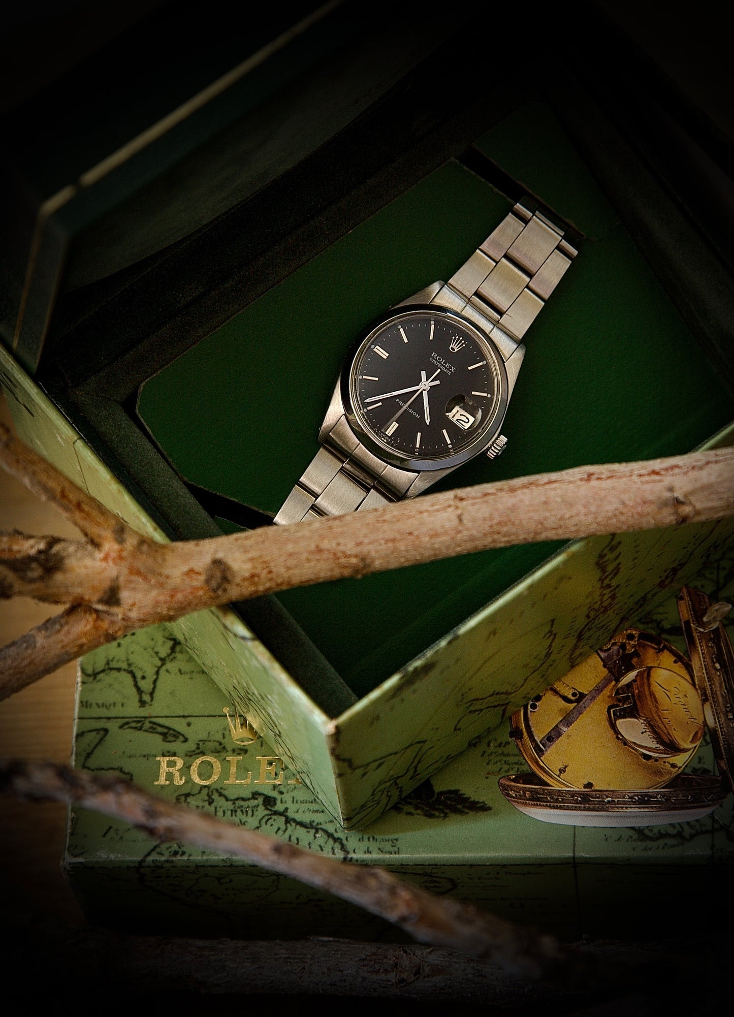 Rolex Oysterdate Precision Ref. 6694 (1969) - Black Dial and Original Case
