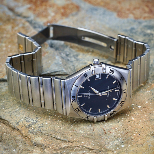 Vintage Omega Constellation 396. 1201  with blue dial from 1995