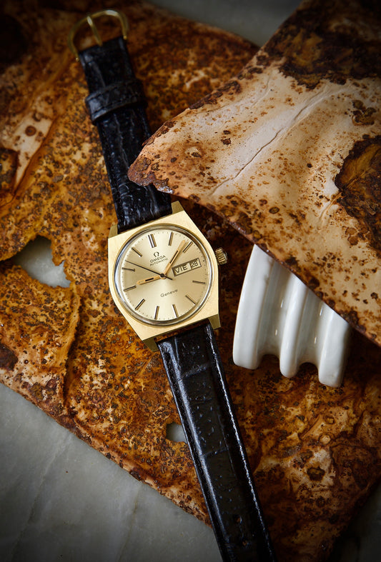 Omega Genève Automático Vintage Ref. 166. 0120 – Esfera Champagne | Calibre 1022