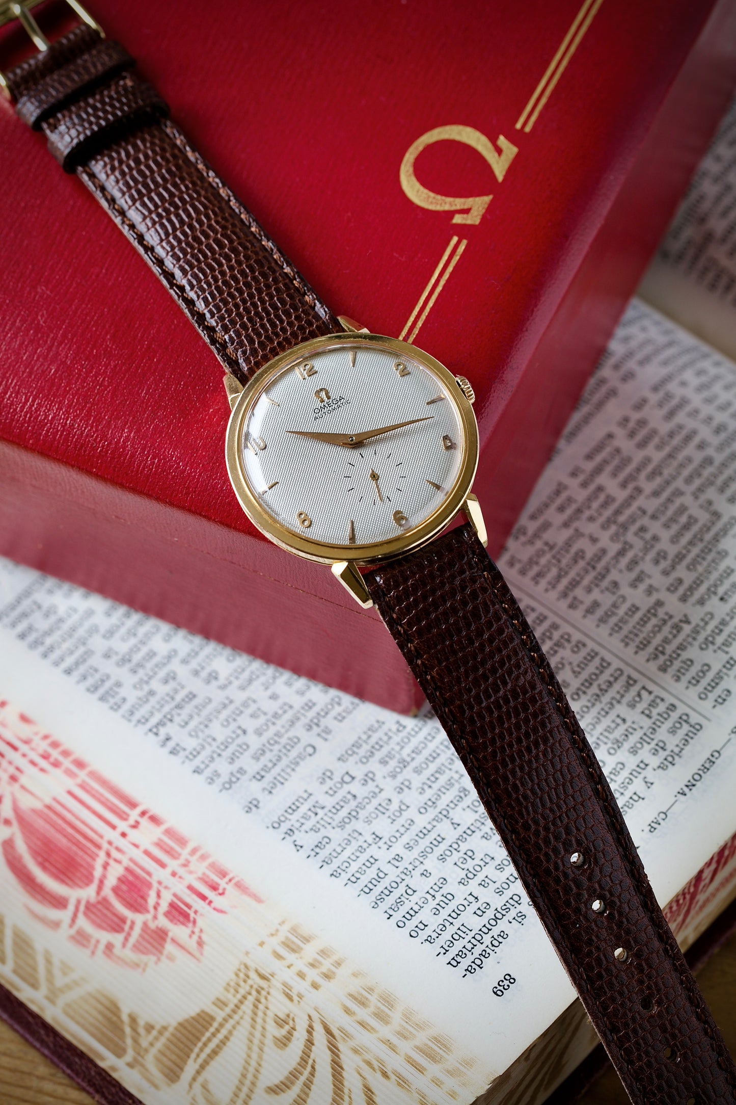 Omega Automatic 18k Rose Gold Jumbo Ref. 2714 (1952) – With Vintage Omega Box
