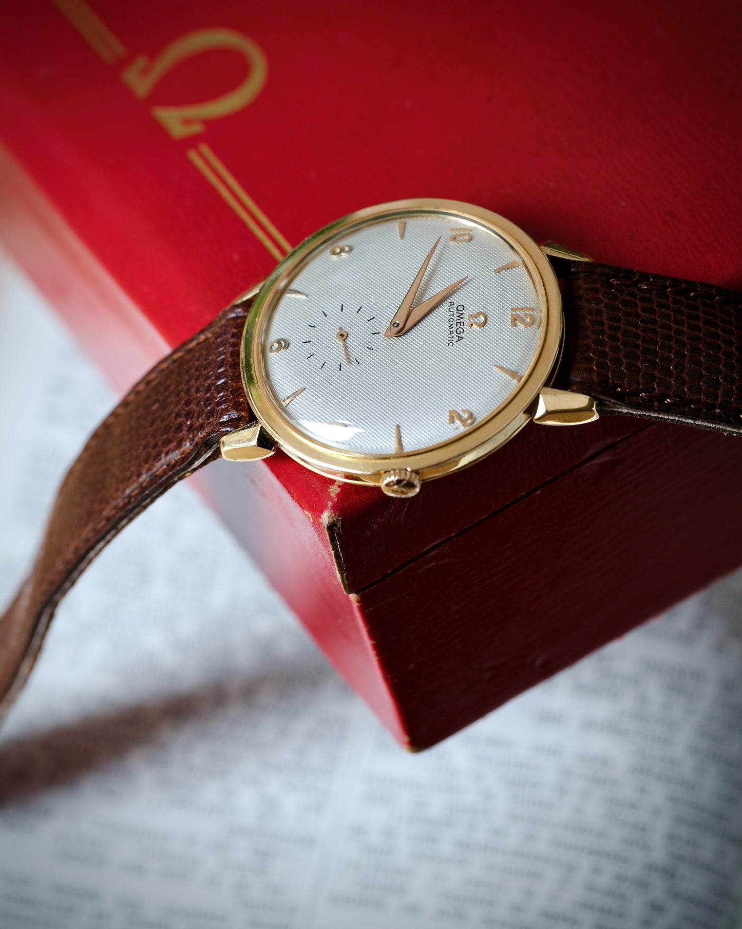 Omega Automatic 18k Rose Gold Jumbo Ref. 2714 (1952) – With Vintage Omega Box